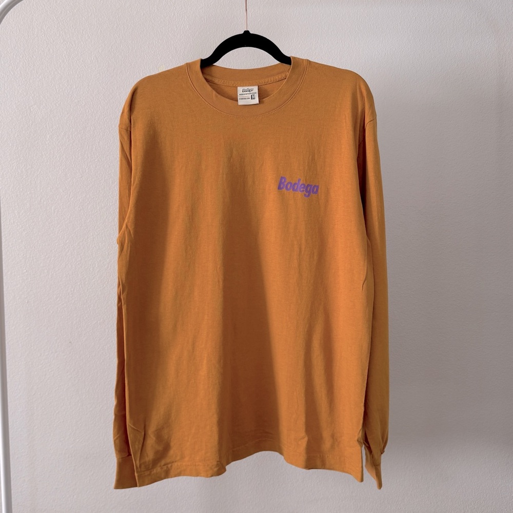 Unisex Men’s Bodega Long Sleeve Mustard Shirt